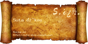 Suta Ákos névjegykártya